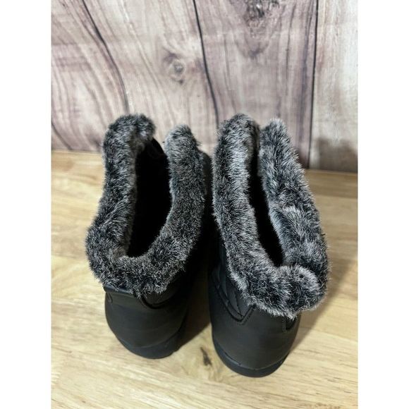 Weatherproof Womens Boots, Style Grace, Sz 8.5, Black w/Fur Trim - Picture 8 of 11